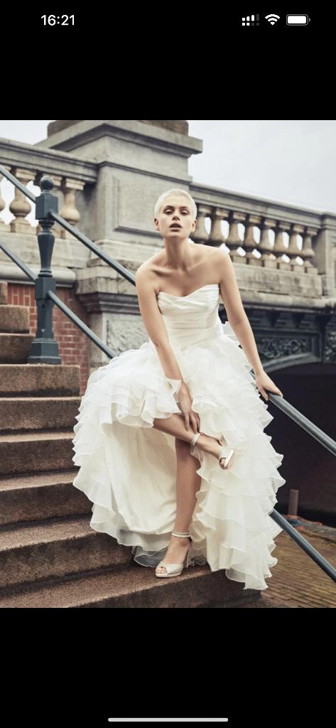 Bruidsjurk Linea Raffaeli mt38, Ophalen, Trouwjurk, Wit, Onbekend