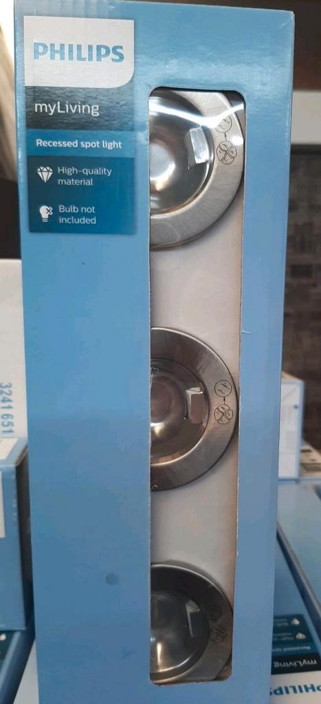Partij Nieuw Inbouwspots van Philips myliving te koop., Huis en Inrichting, Lampen | Spots, Nieuw, Plafondspot of Wandspot, Metaal of Aluminium