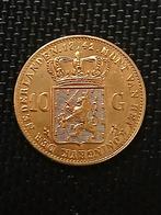 1842 Willem II gouden tientje 10 gulden naslag vergulding, Postzegels en Munten, Munten | Nederland, Verzenden, Goud, Losse munt