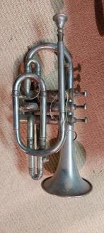 Twee Trompetten - Vintage Instrumenten, Ophalen of Verzenden, Gebruikt, Bes-trompet