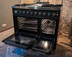 Boretti Gasfornuis zwart met dubbele oven, spit en fry-top, Witgoed en Apparatuur, Fornuizen, 60 cm of meer, 5 kookzones of meer