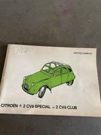Citroën 2CV6 Handleiding Franstalig, Auto diversen, Handleidingen en Instructieboekjes, Ophalen of Verzenden