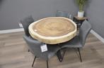 Ronde suar boomstamtafel 120 cm BT867, Metaal, Rond, Nieuw, Ophalen of Verzenden