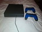PS4 Slim 1TB + 2 Controllers, Spelcomputers en Games, Spelcomputers | Sony PlayStation 4, Gebruikt, Met 2 controllers, Ophalen of Verzenden