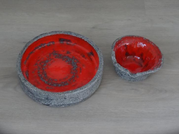 Schaal en asbak Jan van Erp Waalre Holland, jaren 60/70, Antiek en Kunst, Antiek | Keramiek en Aardewerk, Ophalen of Verzenden