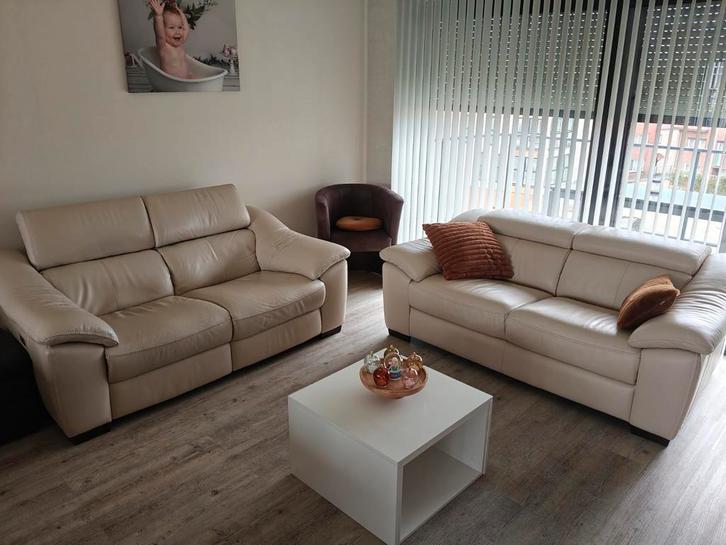 Natuzzi lederen zetels, Huis en Inrichting, Banken | Complete zithoeken, Zo goed als nieuw, Ophalen