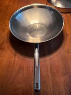 Wokpan Demeyere Apollo 7, 32 cm RVS, Huis en Inrichting, Keuken | Potten en Pannen, Gebruikt, Ophalen of Verzenden, Rvs, Keramische plaat
