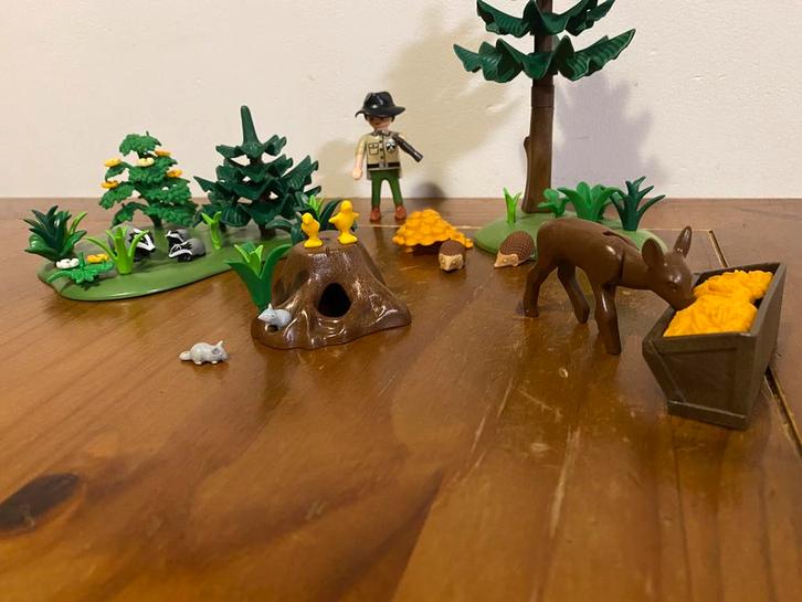 Playmobil boswachter en bosdieren (o.a. hert, dassen, egels), Kinderen en Baby's, Speelgoed | Playmobil, Zo goed als nieuw, Ophalen of Verzenden