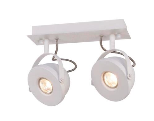 KARWEI DUOBALK GYDO WIT MAT, Huis en Inrichting, Lampen | Spots, Gebruikt, Plafondspot of Wandspot, Metaal of Aluminium, Ophalen of Verzenden