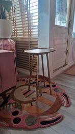 Dutchbone Bijzettafel Goud Messing - Hoog!, Huis en Inrichting, Tafels | Bijzettafels, Minder dan 55 cm, Metaal of Aluminium, Rond