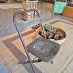 Partij vintage stalen klapstoeltjes uit India, Ophalen of Verzenden, Gebruikt, Vijf, Zes of meer stoelen
