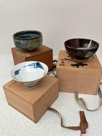 3 schitterende keramieken Chawan en rijstkommetjes, Antiek en Kunst, Antiek | Keramiek en Aardewerk, Ophalen of Verzenden