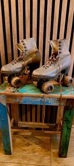 record vintage rolschaatsen houten wieltjes antiek, Kinderen en Baby's, Speelgoed | Buiten | Rolschaatsen, Dames, Gebruikt, Ophalen of Verzenden