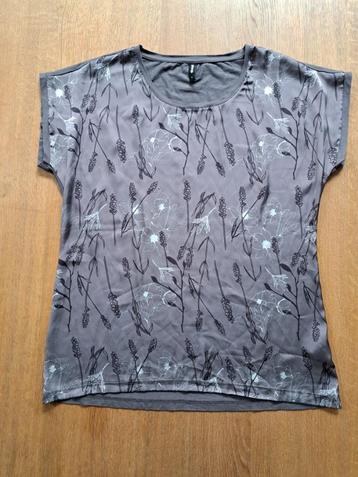 T-shirt dames donkergrijs met all-over print maat L Eksept beschikbaar voor biedingen