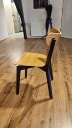Set houten stoelen met zwart houten frame, Ophalen, Bruin, Zo goed als nieuw, Modern