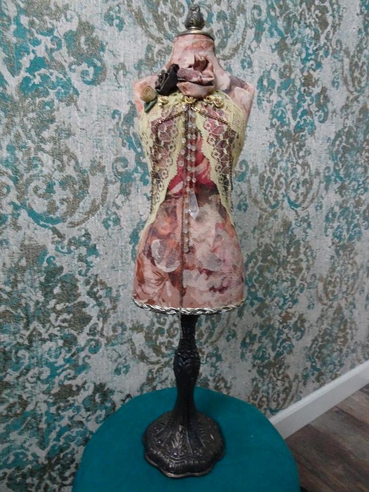 Brocant barok paspopje/ buste met kant, Antiek en Kunst, Curiosa en Brocante, Ophalen of Verzenden