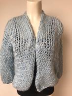 Kiro by kim lichtblauw zilver wollig openvallend vestje, Kleding | Dames, Truien en Vesten, Maat 38/40 (M), Blauw, Nieuw, Ophalen of Verzenden