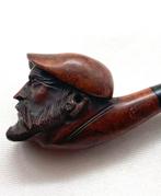 Bruyere Pijp Houten Man Hoofd, Verzamelen, Rookartikelen, Aanstekers en Luciferdoosjes, Verzenden, Gebruikt, (Water)pijp