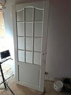 Houten binnendeur met glas, Ophalen, Gebruikt, 80 tot 100 cm, Binnendeur