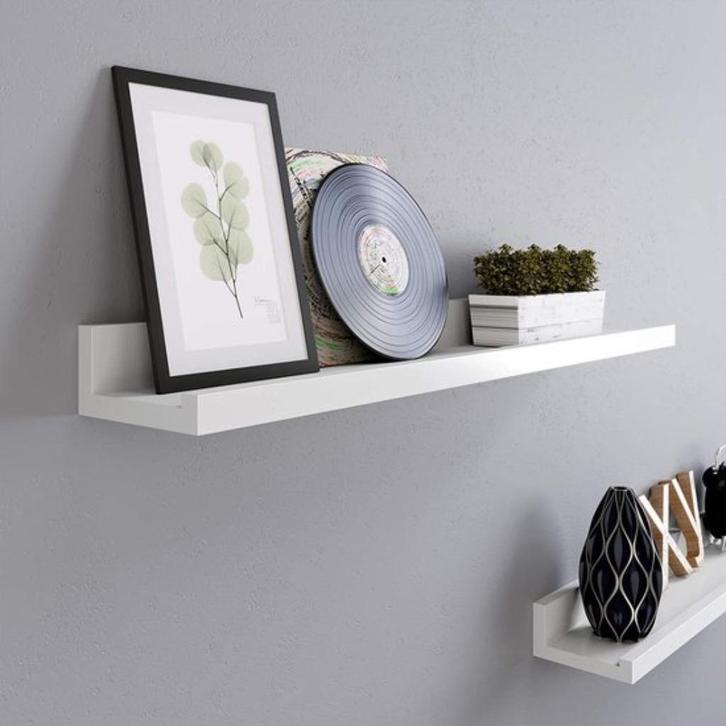 wandplank - Wit Hout - 5x60x10, Huis en Inrichting, Woonaccessoires | Wandplanken en Boekenplanken, Nieuw, Ophalen