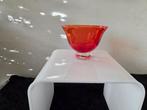Oranje glazen kom, Ophalen of Verzenden