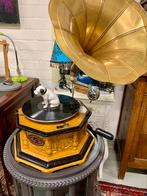 Oude grammofoon met hoorn!, Ophalen of Verzenden