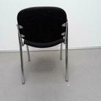 2x CAR stoelen met zwarte stof en verchroomd frame, Huis en Inrichting, Stoelen, Ophalen, Gebruikt, Stof, Vijf, Zes of meer stoelen