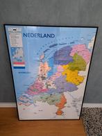 Kaart van Nederland, in zwarte lijst, zgan, Boeken, Ophalen, 1800 tot 2000, Nederland, Landkaart