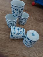5 bekers blauw jager, Ophalen of Verzenden, Zo goed als nieuw, Overige stijlen, Kop(pen) en/of Schotel(s)