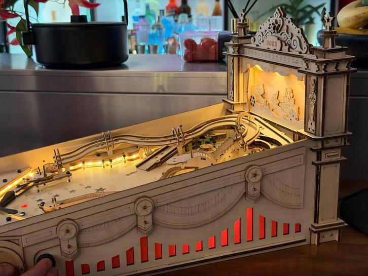 Houten Flipperkast - Werkend, Licht & Geluid!, Verzamelen, Automaten | Flipperkasten, Zo goed als nieuw, Overige typen, Overige merken