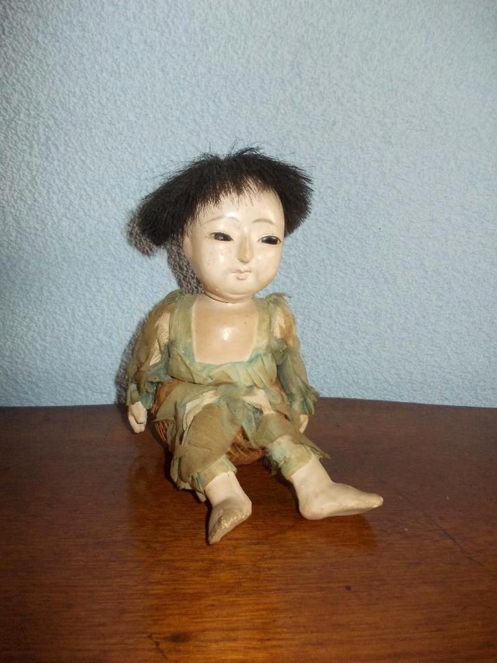 ANTIEK CANDY BOX JAPANS POPJE - verzenden mogelijk, Antiek en Kunst, Antiek | Speelgoed, Ophalen