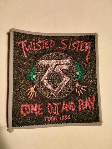 Twisted Sister come out and play tour 1986 vintage patch  beschikbaar voor biedingen