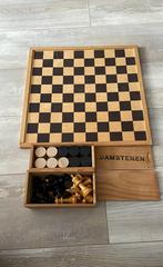 Complete dambord / schaakbord Met damstenen en schaakstukken, Een of twee spelers, Gebruikt, Ophalen of Verzenden