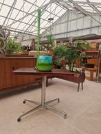 Vintage chromen salontafel op wielen, 70cm, Ophalen, 50 tot 100 cm, 50 tot 75 cm, .