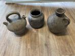 Set van 3, bloempot en kruiken, Huis en Inrichting, Woonaccessoires | Vazen, Ophalen, Gebruikt, Overige kleuren, Aardewerk of Porselein