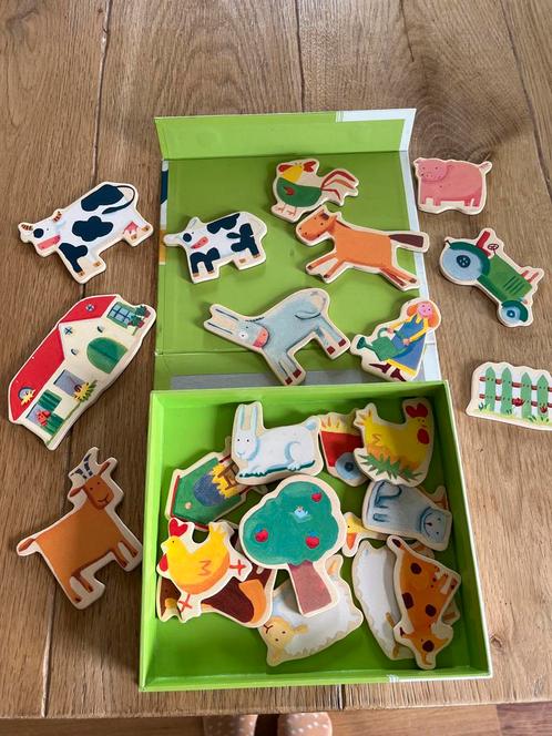 Djeco Magnetische Boerderij Houten Speelgoed, Kinderen en Baby's, Speelgoed | Houten speelgoed, Zo goed als nieuw, Overige typen