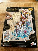 Houten puzzel 129 stukjes unicorn, Gebruikt, Ophalen of Verzenden