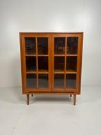 Vintage vitrine kast teak, Huis en Inrichting, Kasten | Vitrinekasten, Ophalen, Nieuw, 25 tot 50 cm