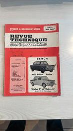 Simca 1000 Rallye 1/2/3 technische boek, Ophalen of Verzenden