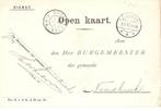 ZUIDBROEK-NOORDBROEK1909 dienst Burgemeesterskaart, Verzamelen, Ansichtkaarten | Nederland, Verzenden, Gelopen, Drenthe
