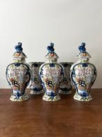 Antiek kaststel Delfts Blauw Polychroom GBS, Antiek en Kunst, Antiek | Vazen, Ophalen