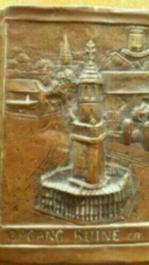 koperen plaat Latoen opgang ruïne monument Valkenburg., Antiek en Kunst, Antiek | Koper en Brons, Koper, Ophalen