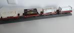 4 Märklin plattewagons beladen met containers, Hobby en Vrije tijd, Modeltreinen | H0, Wisselstroom, Gebruikt, Wagon, Ophalen of Verzenden