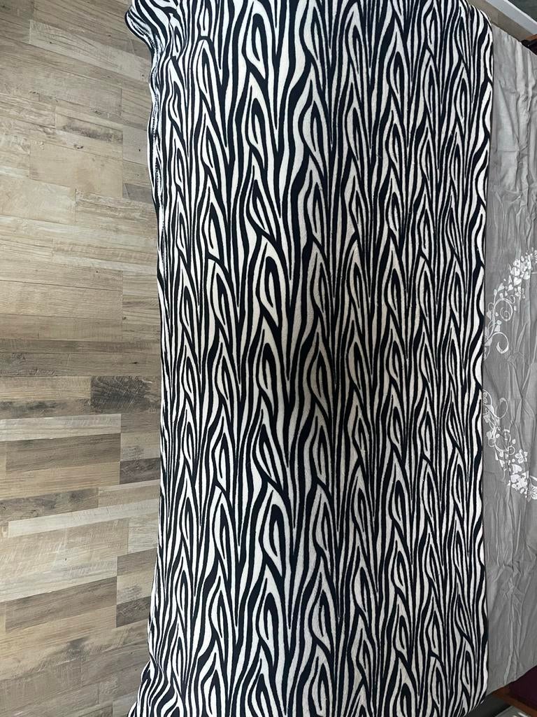 Zebra Fleece Deken 2 x 2,20 m, Huis en Inrichting, Zwart, Tweepersoons, Ophalen of Verzenden, Deken of Dekbed