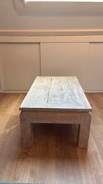 Salontafeltje, massief, whitewash, Huis en Inrichting, Ophalen, Gebruikt, 50 tot 100 cm, Minder dan 50 cm