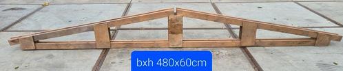 2 dakspanten 480x60cm  houten balken planken enz., Doe-het-zelf en Verbouw, Hout en Planken, Gebruikt, Balk, Grenen, 300 cm of meer