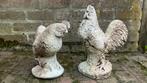 Beton tuinbeeld set kip en haan, Tuin en Terras, Tuinbeelden, Ophalen, Gebruikt, Beton, Dierenbeeld