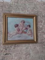 Erg mooi Brocante sierlijke lijst met engelen prent, Antiek en Kunst, Ophalen of Verzenden