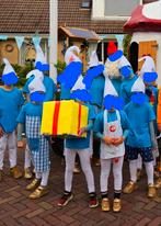 Smurfenkleding pakket + benodigdheden dorpsfeest, Ophalen of Verzenden, Zo goed als nieuw, 122 t/m 128, Jongen of Meisje