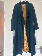 King Louie mantel 42 petrol-zwart, Ophalen of Verzenden, Zo goed als nieuw, Maat 42/44 (L), Blauw